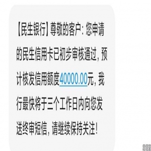 民生民生，特殊洪水通道，全世界收单，无视一切，只要没民生信用卡，被拒N次的都可以，额度给力，秒批秒过，今晚通宵盘！